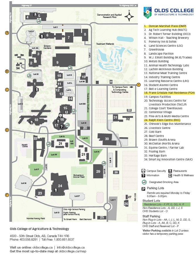 Olds College Map